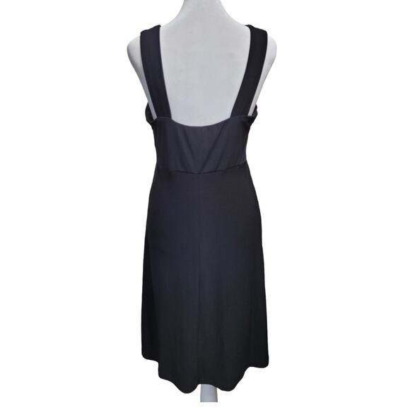 Bisou Bisou Metallic Beaded Dress sz 10 Black Silver Old Money Coquette Party - Picture 6 of 9